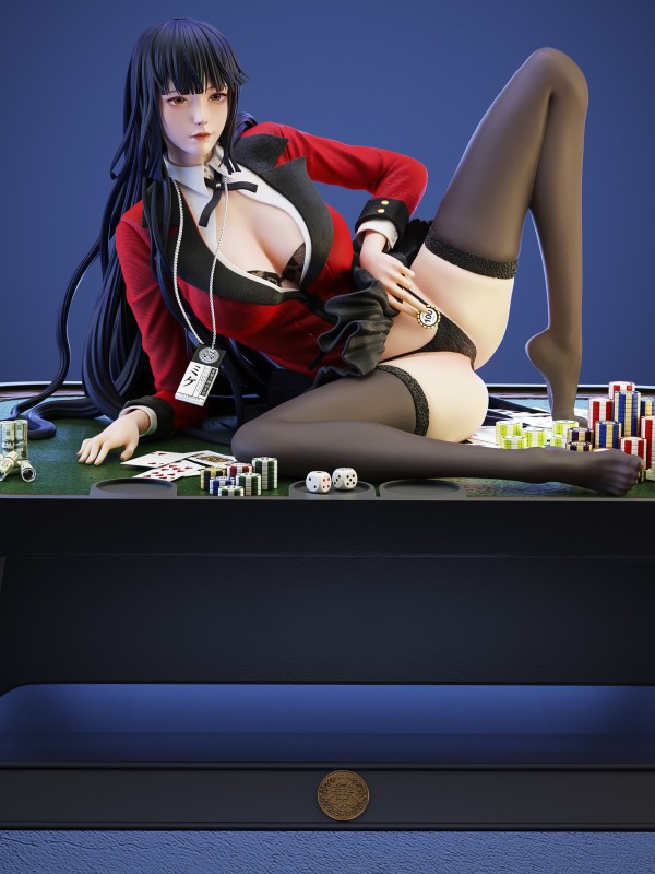 YM Studio Kakegurui Jabami Yumeko Hot Sexy 1/4 Statue